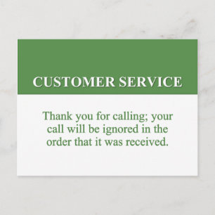 Calling the Customer Service Line (2) Postcard