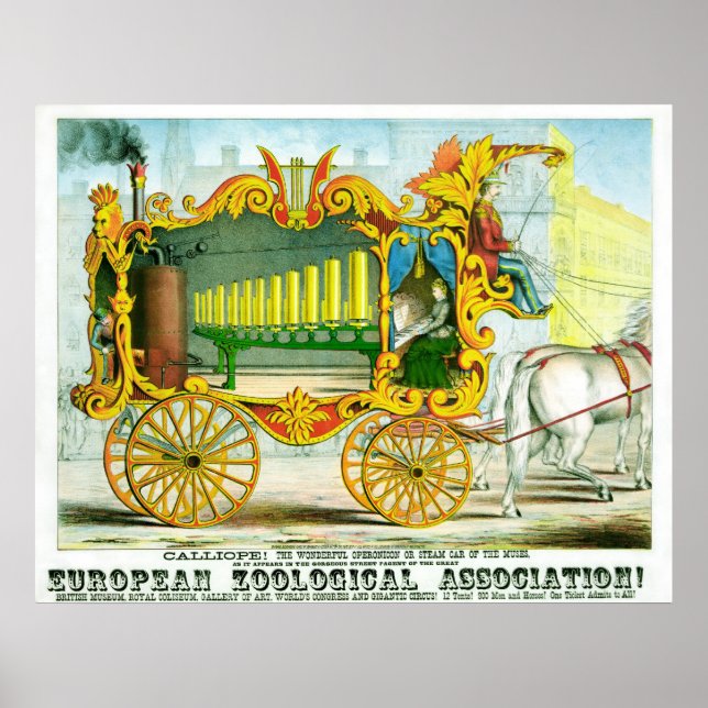 Calliope ! Circus Poster - Vintage Art Poster (Front)