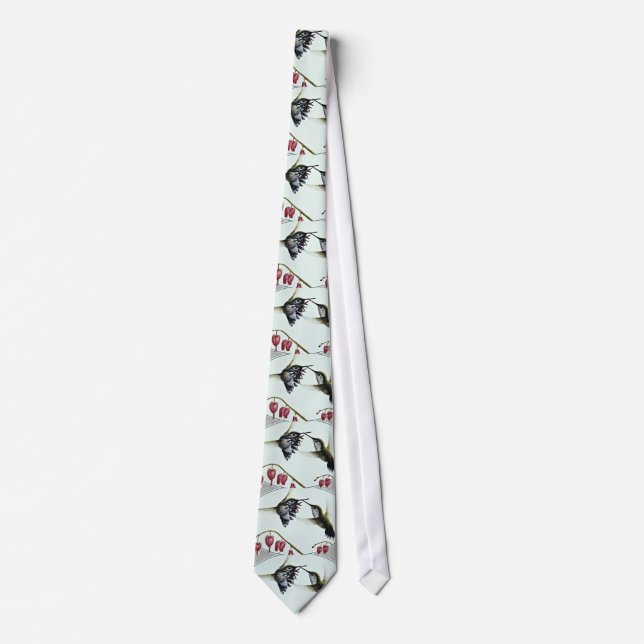 Calliope hummingbirds  flowers tie (Front)