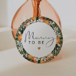 CALLIOPE Little Cutie Clementine Mommy To Be 3 Inch Round Button<br><div class="desc">This button pin features  watercolor clementine oranges and a cute handwritten font with the saying,  "mommy to be". This gender neutral button is the perfect accessory for your little cutie baby shower or gender reveal party.</div>