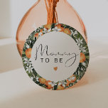 CALLIOPE Little Cutie Clementine Mommy To Be Butto 3 Inch Round Button<br><div class="desc">This button pin features  watercolor clementine oranges and a cute handwritten font with the saying,  "mommy to be". This gender neutral button is the perfect accessory for your little cutie baby shower or gender reveal party.</div>