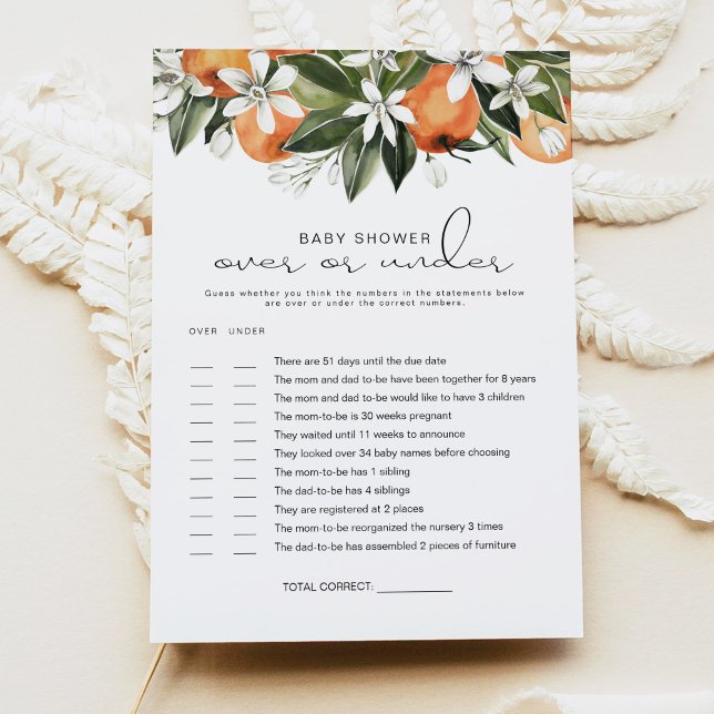 CALLIOPE Little Cutie Over or Under Baby Game Card (Creator Uploaded)