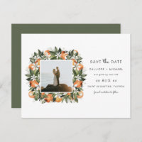 CALLIOPE Watercolor Oranges Photo Save the Date