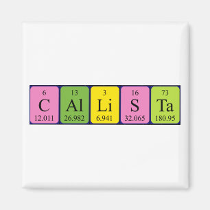 Callista periodic table name magnet