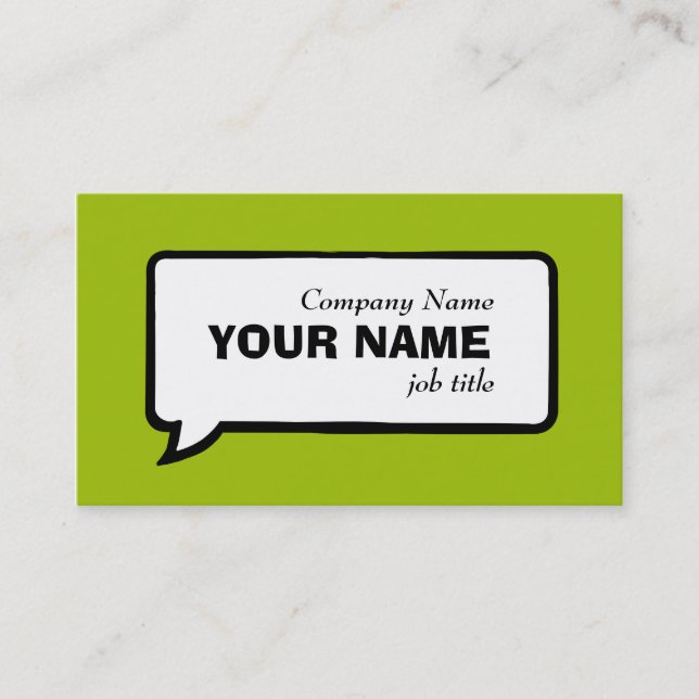 Callout Business Card (Front)