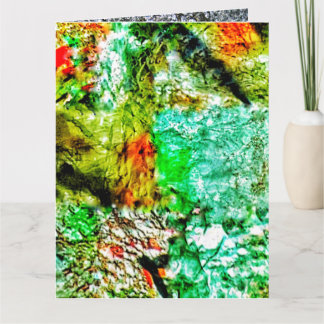 Calm abstract Folded Greeting Card,Smooth yellow  Card