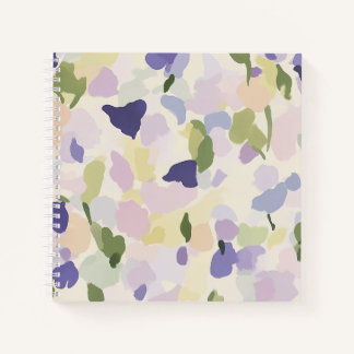 Calm and Gentle Purple Sweet Peas Squared Notebook