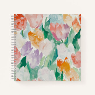 Calm and Gentle Tulips Squared Notebook