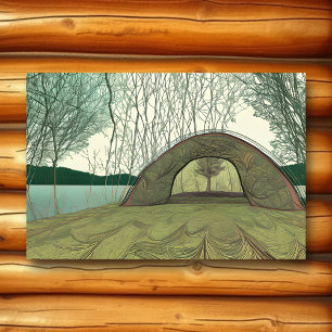 Calm and Peaceful Camping Scene Poster