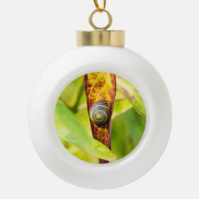 calm attachment ceramic ball christmas ornament (Front)
