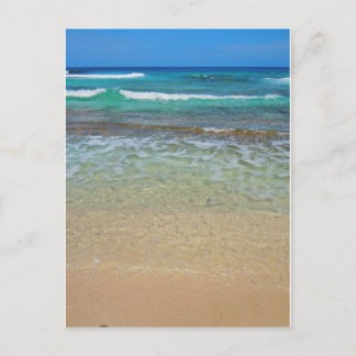Calm beach waters postcard