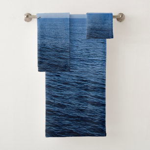 Calm Black Sea Romania – Seagulls Blue Sky Print Bath Towel Set