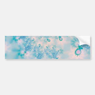 Calm Blue Meditation Butterfly Art Bumper Sticker