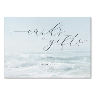 Calm Blue Ocean Waves Table Number
