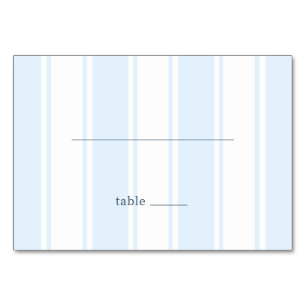 Calm Blue Stripes Table Number