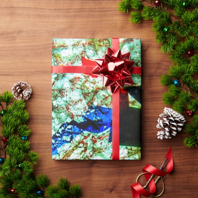 Calm blue texture Wrapping Paper,Smooth texture Paper (Holiday Gift)