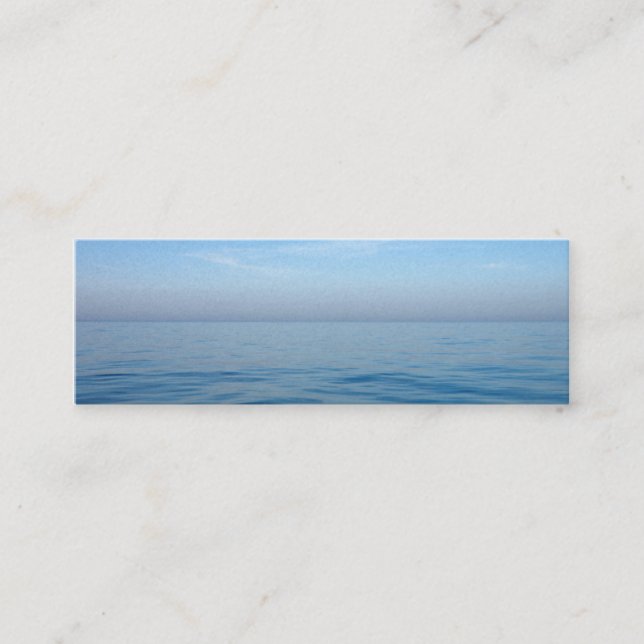 Calm Blue Waters Mini Business Card (Front)