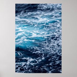 Calm body of water close-up photo poster