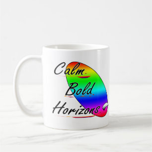 Calm bold horizons surfing coffee mug