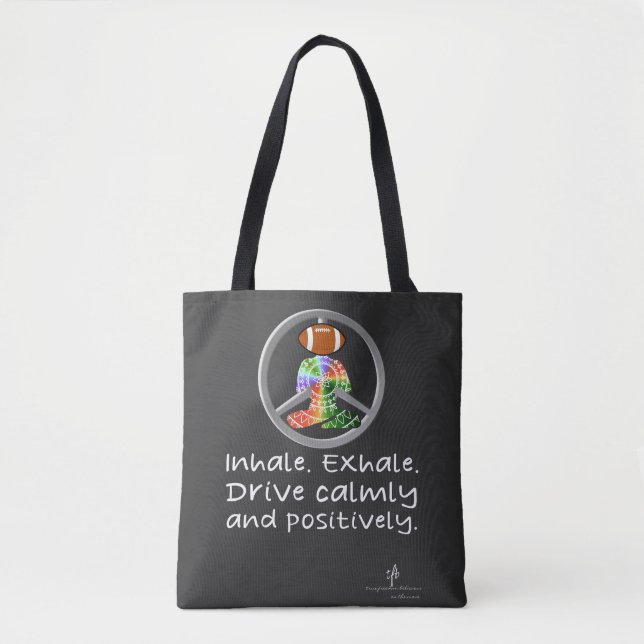 Calm Car Ride Home Tropical Colours Football Tote Bag (Front)