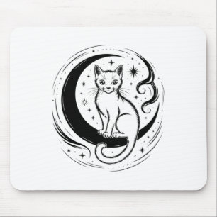 Calm Cat Lotus Flower Yoga Meditation Enthusiast T Mouse Pad