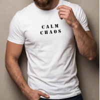 Calm Chaos - Minimalist Paradox T-Shirt White