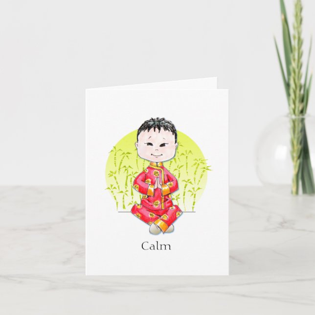 Calm China Boy note cards (Front)