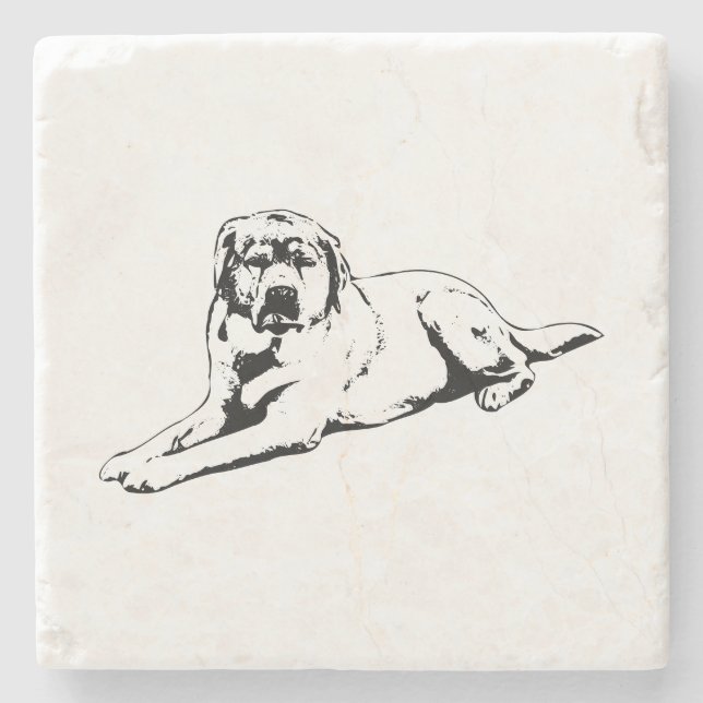 Calm Companion Etched Stone Coaster (Front)