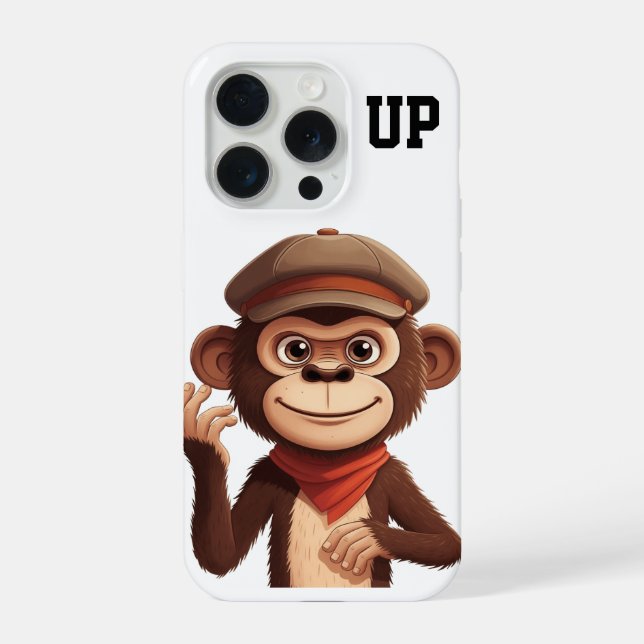 Calm Confidence Monkey – Minimal Phone Case (Back)