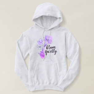 Calm Confidence Quote Sweatshirt Bloom Quietly