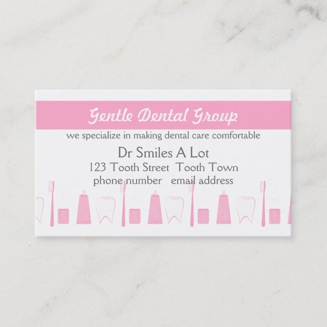 Calm Dental Care Appointment Card (Front)