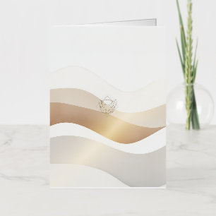 Calm Desert Waves with Fennec Essence Minimal Se Foil Greeting Card