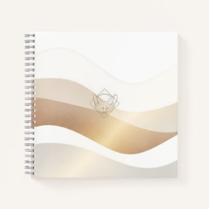 Calm Desert Waves with Fennec Essence Minimal Se Notebook