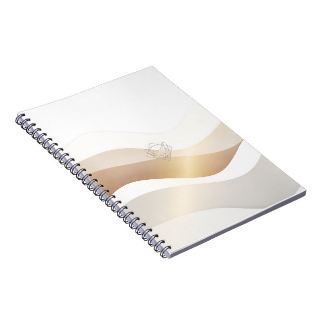 Calm Desert Waves with Fennec Essence | Minimal Se Notebook (Right Side)