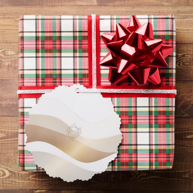 Calm Desert Waves with Fennec Essence | Minimal Se Ornament Card (Insitu (Gift))