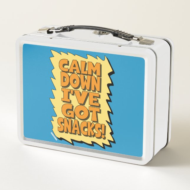 Calm Down I have got snacks in here! Metal Lunch Box (Back)