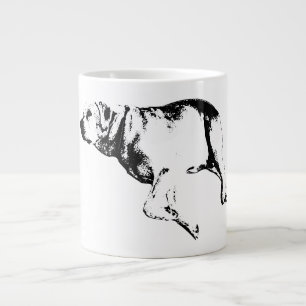 Calm Elegance in Monochrome Large Coffee Mug