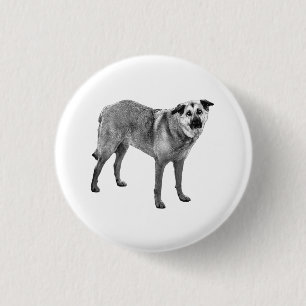 calm flake shine, tibetan mix 1 inch round button