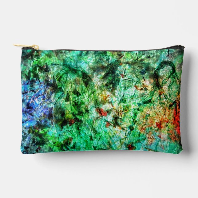 Calm green abstract Cut Sew Bag,Smooth abstract Accessory Pouch (Front)