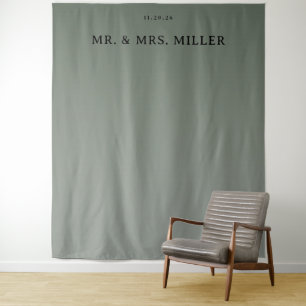 Calm Green Minimalist Typographic Tapestry