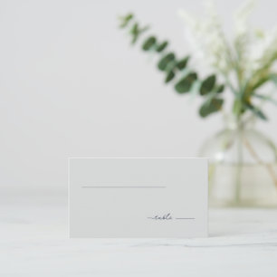 Calm Grey Minimalist Table Sign Place Card