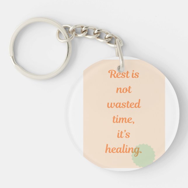 Calm & Healing Affirmation Key Ring (Devant)