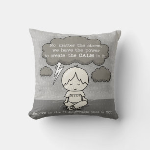 Calm in the Storm Throw Pillow