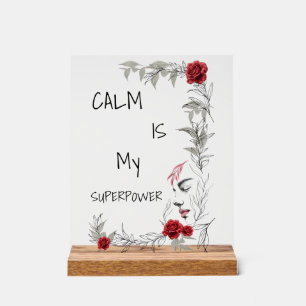 Calm Is My Superpower   Self Trust & Confidence Acrylic Sign