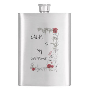 Calm Is My Superpower Self Trust & Confidence Hip Flask