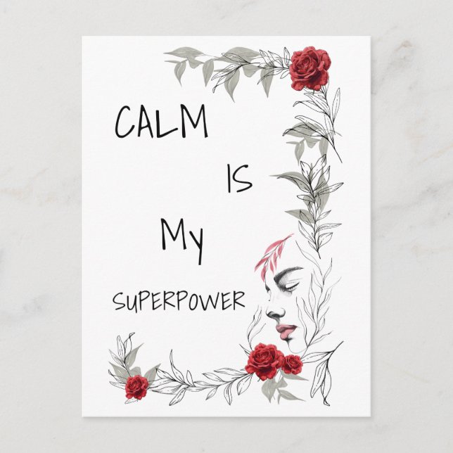 Calm Is My Superpower | Self Trust & Confidence Postcard (Front)
