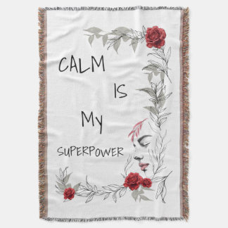 Calm Is My Superpower | Self Trust & Confidence Throw Blanket