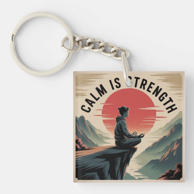 Calm Is Strength Keychain (Front)