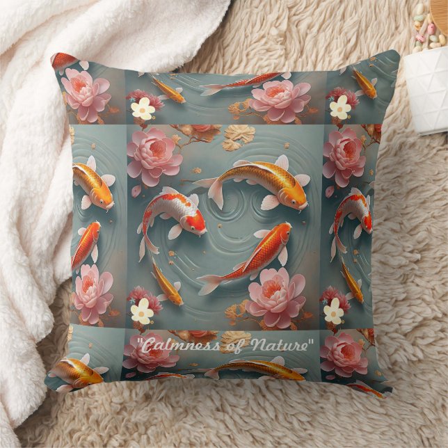 "Calm Japanese Garden" Throw Pillow (Blanket)