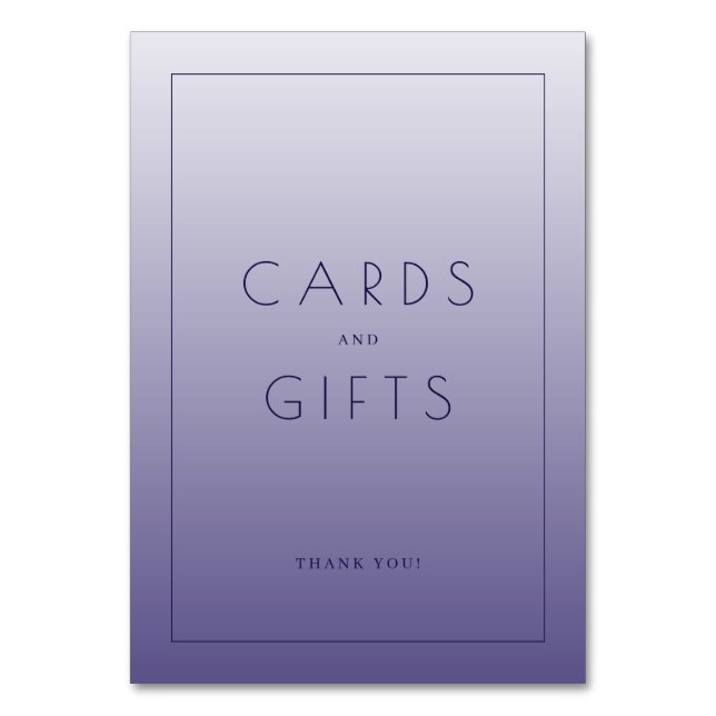 Calm Lavender Gradient Gratitude Card (Front)